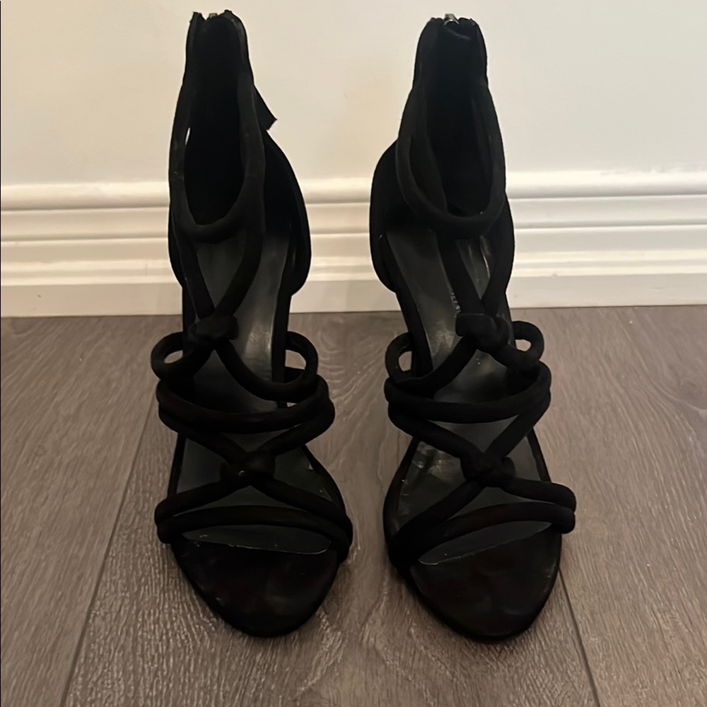 Black Suede Women's Heels
